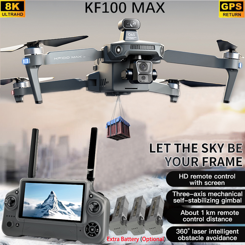 Dron GPS KF100 MAX Kamera 4K 3 – Drone Battery Box recenzja i cena